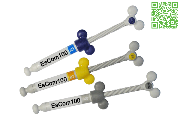 دندانپزشکی - کامپوزیت لایت کیور نانوهیبرید تک رنگ - EsCom100 - Spident - اسپیدنت