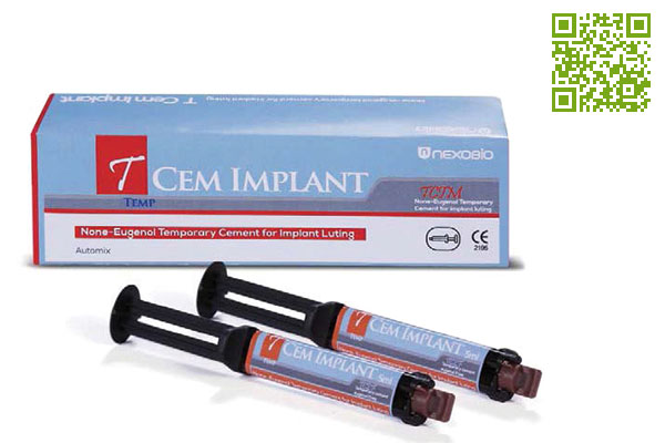 نکسوبایو،سیمان موقت بدون اژونول ایمپلنت،nexiobio،T Cem Implant